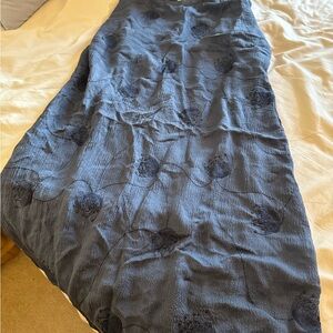 Blue Textured Skirt